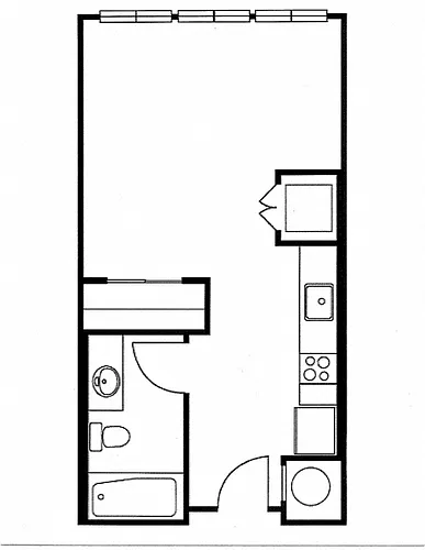 Floor plan S01 0 Bed 1 Bath