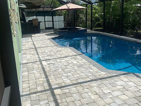 Pool deck area