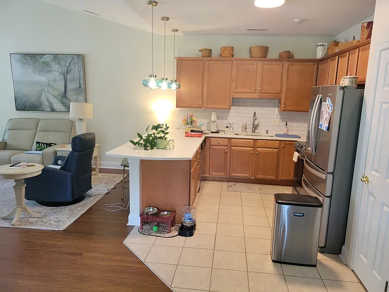 updated kitchen with stainless steel appliances, microwave, dishwasher, ice maker