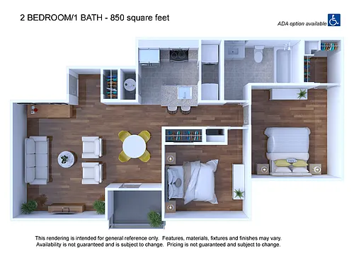 Floor plan 2 bedroom 1 bath