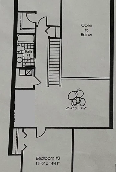 Upstairs floorplan