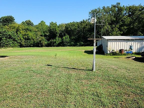 backyard with barn
