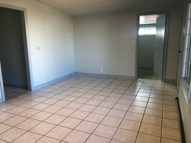 Living room and garage door entrance