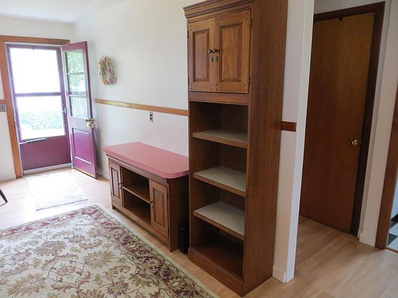View toward TV area and book shelves