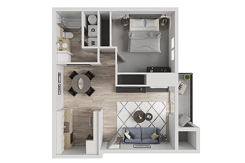 Floor plan 1X1