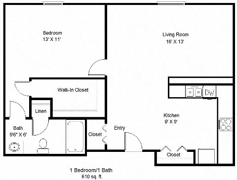 Floor plan One Bedroom