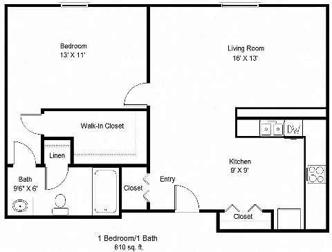 Floor plan One Bedroom