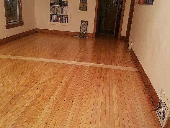 refinished maple hardwood