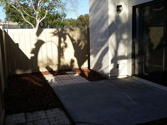 Fenced backyard