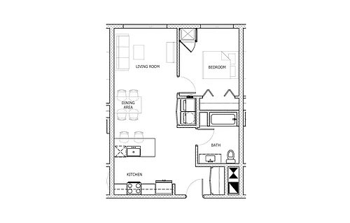 Floor plan 1X1