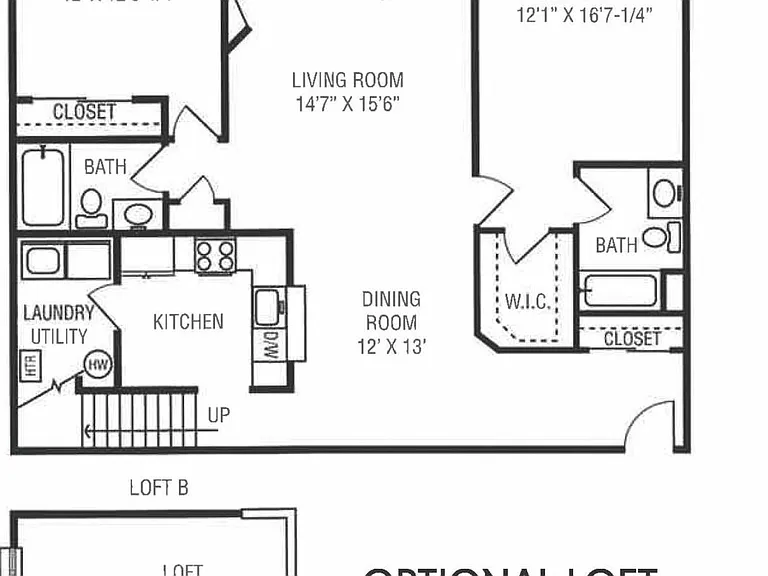 Unit B 2x2+Loft
