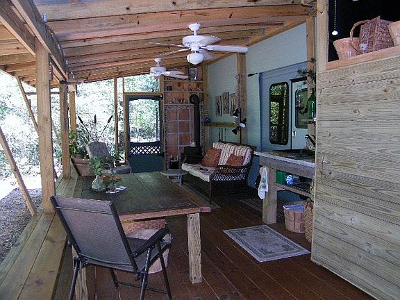 Front porch with full kitchen and wood burning stove