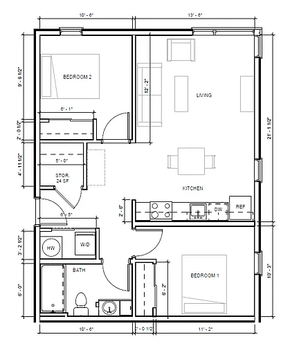 Floor plan 2X1 B