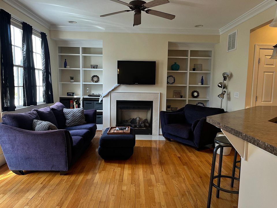 View from dining area into living area.