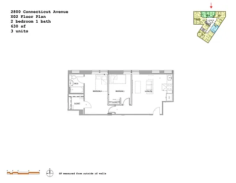 Floor plan 1BR Layout