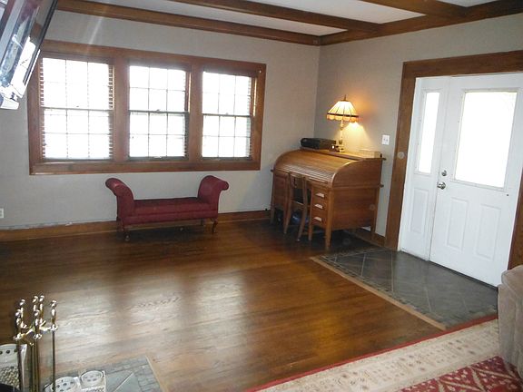 Front door into living room