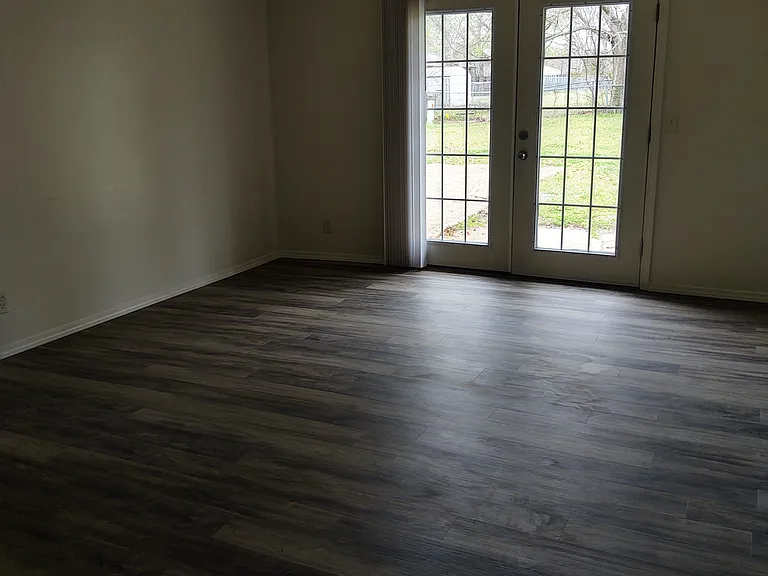Large Living room with French doors.