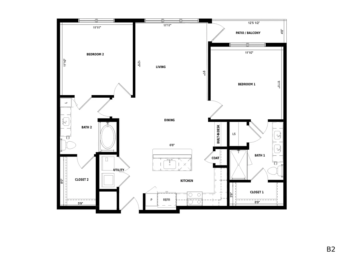 Floor plan B2