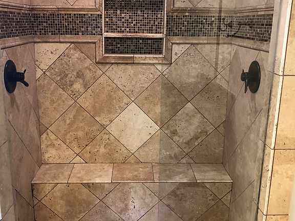Updated master shower