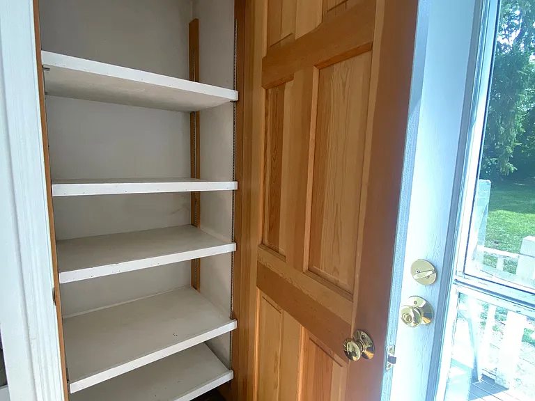 Mudroom storage shelves
