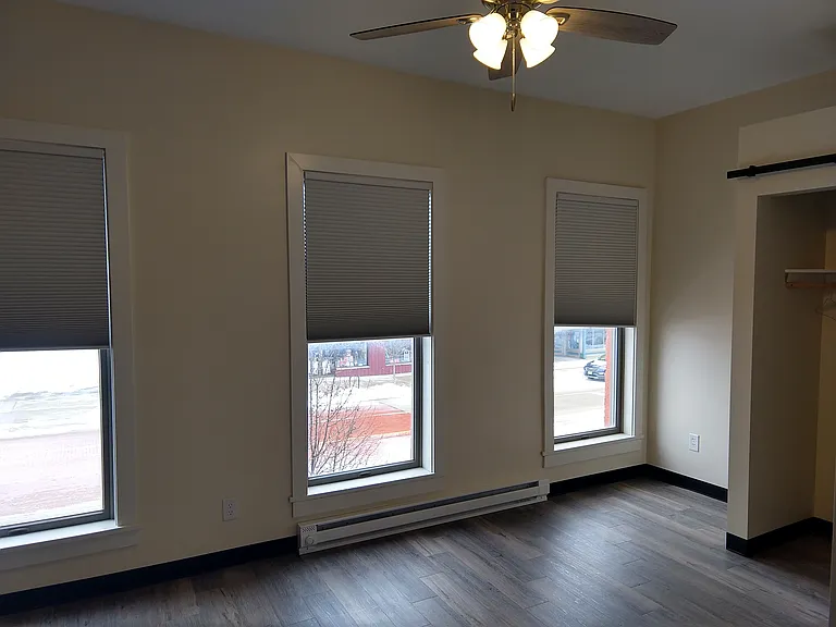 Bedroom view of N. Superior & the bricks.