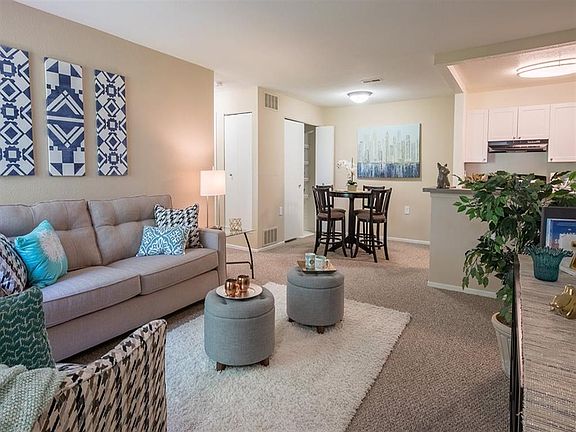 Open Living area with high ceilings