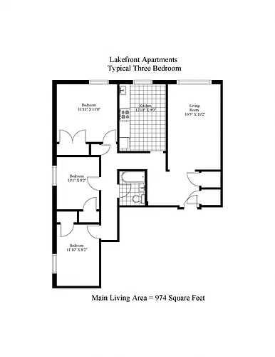Floor plan Three Bedroom