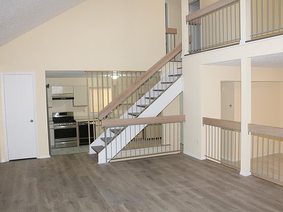 View of kitchen from living room