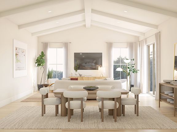 Dining area overlooks great room