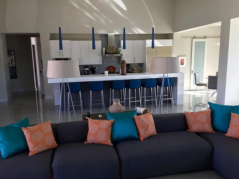 Living room to kitchen