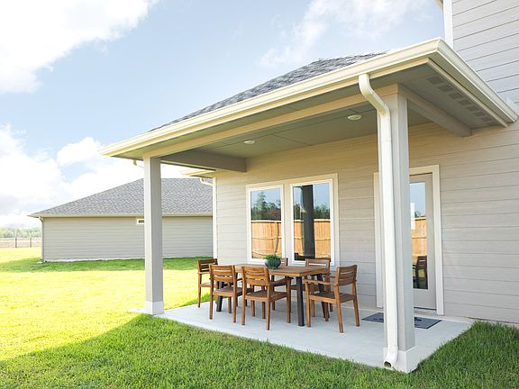 Relax on the covered back patio.