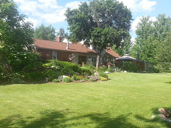 Backyard view of home