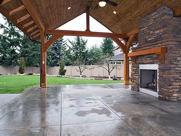 Covered Patio with Fireplace