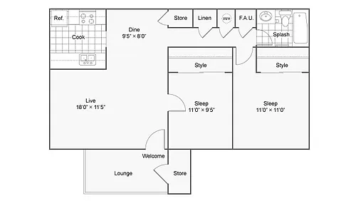 Floor plan B2