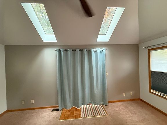 Living room with skylights