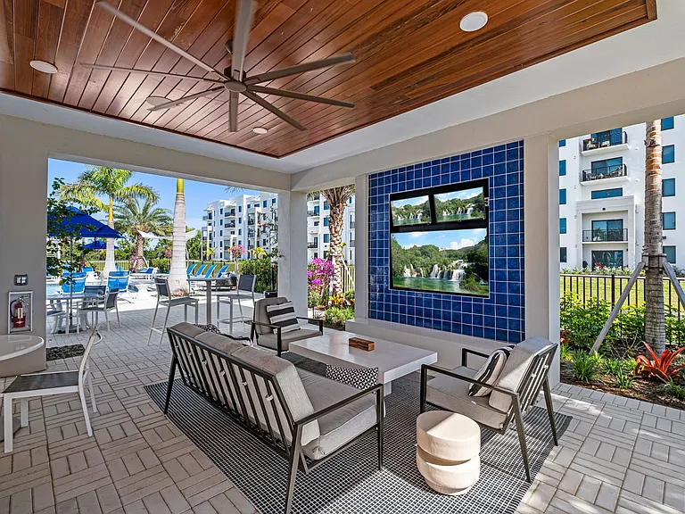 Outdoor Lounge with TV