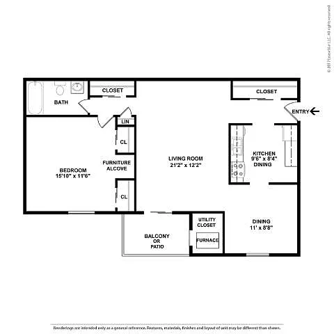 Floor plan One Bedroom