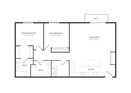 Floor plan 2X2 C