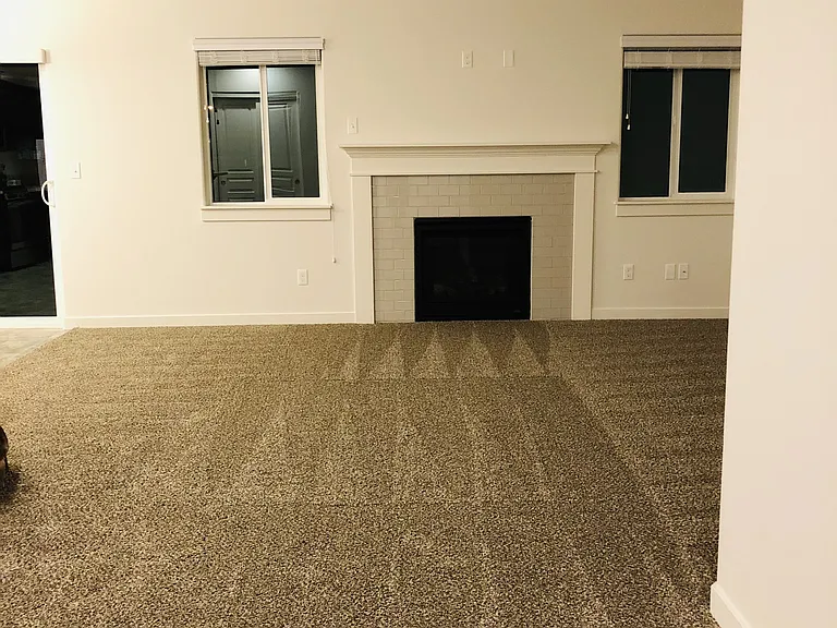 living room with gas fireplace