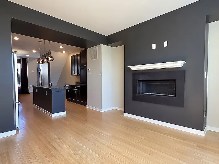 Living room with gas fireplace