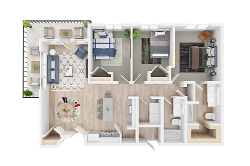 Floor plan The Admiral 3x2