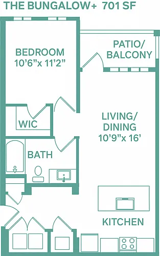 Floor plan Bungalow+ (Classic A1+)