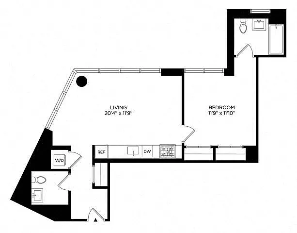 Floor plan 1CB Penthouse North
