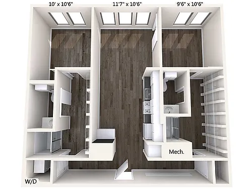 Floor plan B3-standard-terrace