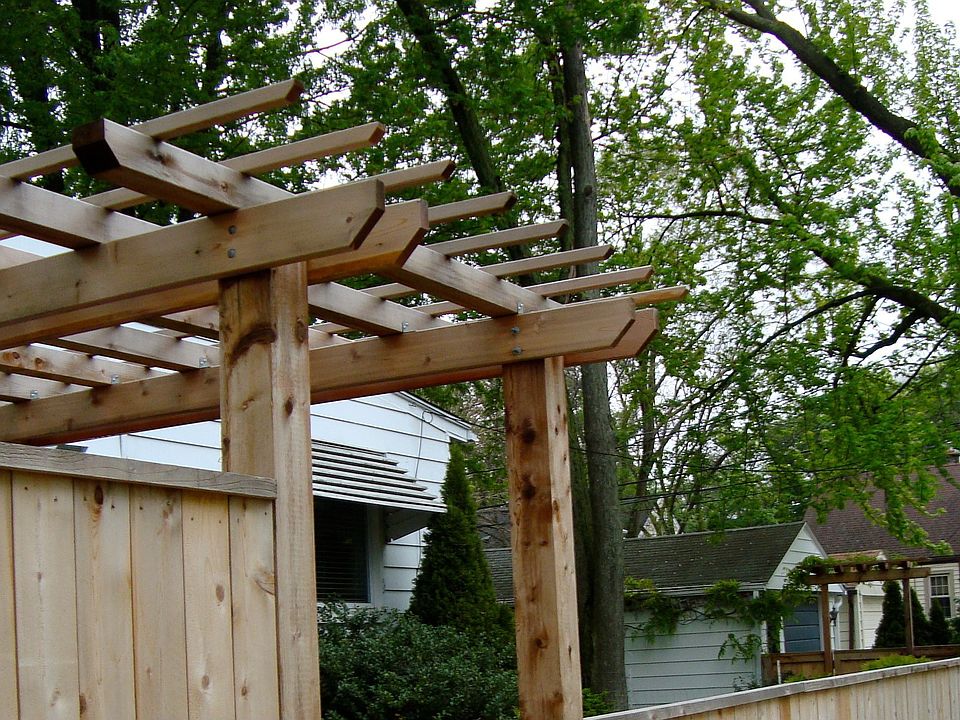 Arbor over entrance