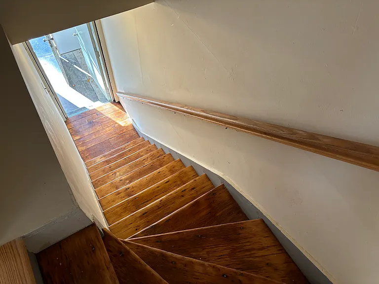 Private Rear Entrance with Sanded Stairwell