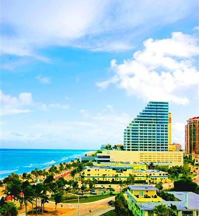 Fort Lauderdale Strip view from balcony...These are my pics made into painting