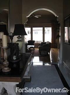 Foyer to living area and pool area