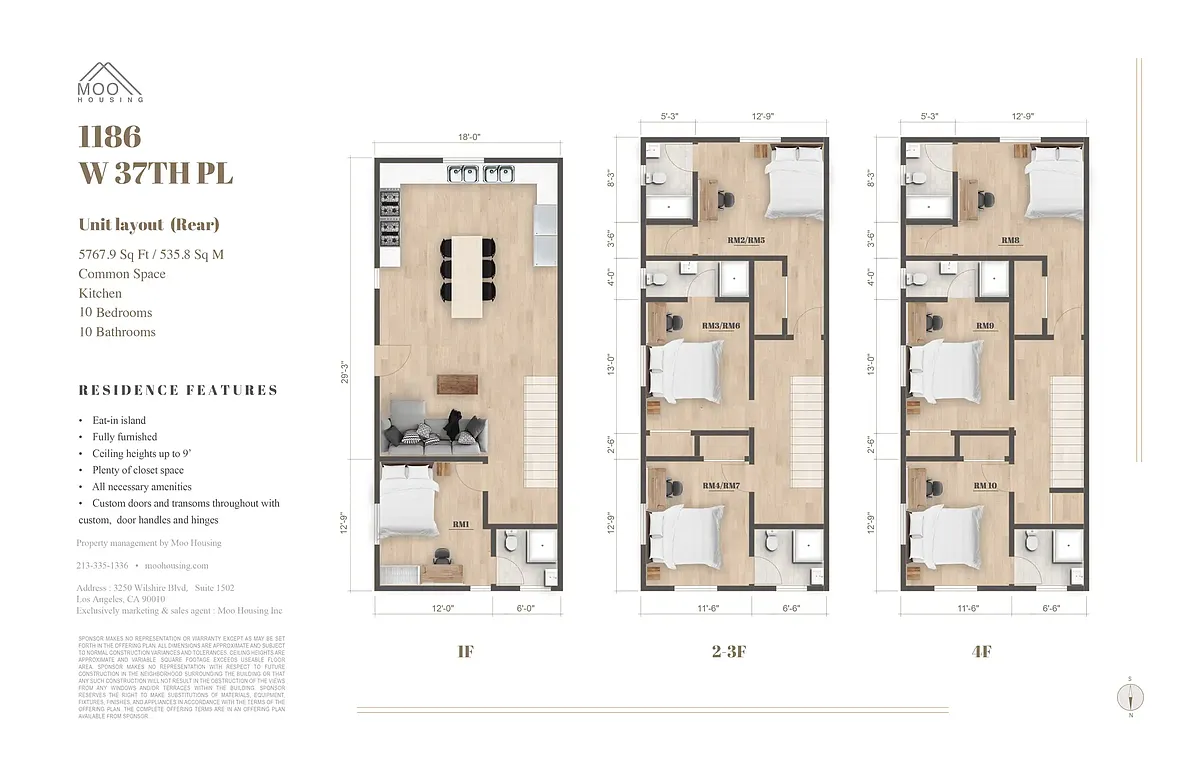 Floor plan 1186 W 37th Pl - 10b10b USC Student Housing