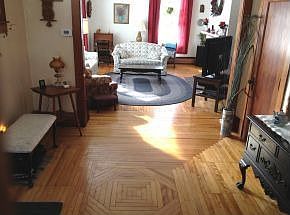 Hardwood floor in foyer